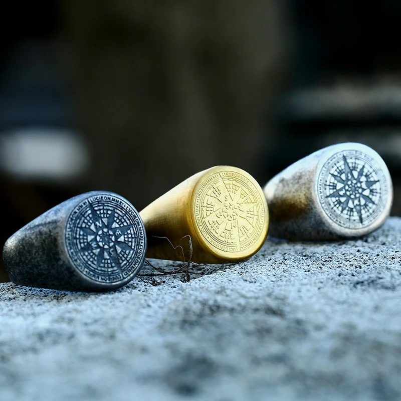 Retro Rudder Stainless Steel Ring