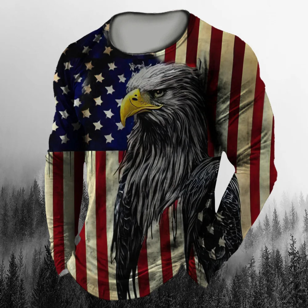 Men's Up-wing Eagle Long Sleeves Shirt
